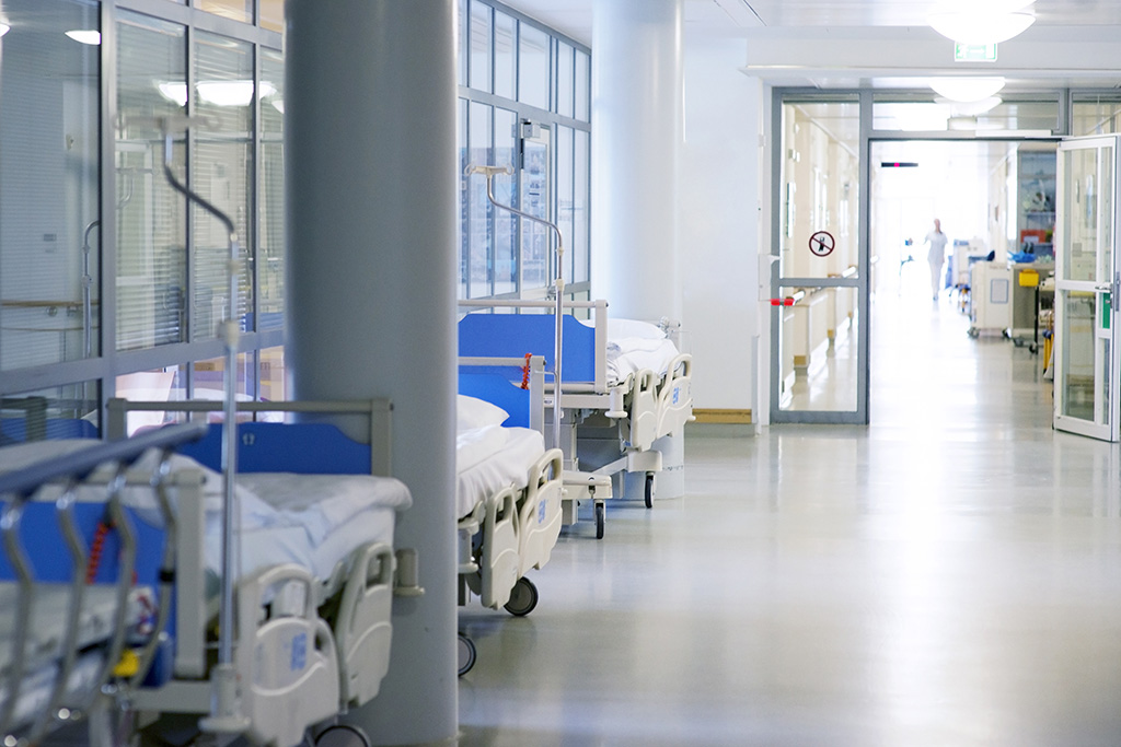 Empty hallway of hospital